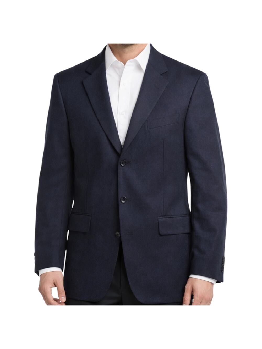 Oscar De La Renta Blazer Sport Coat 3 Button Closure Tencel Lyocell Black 40S